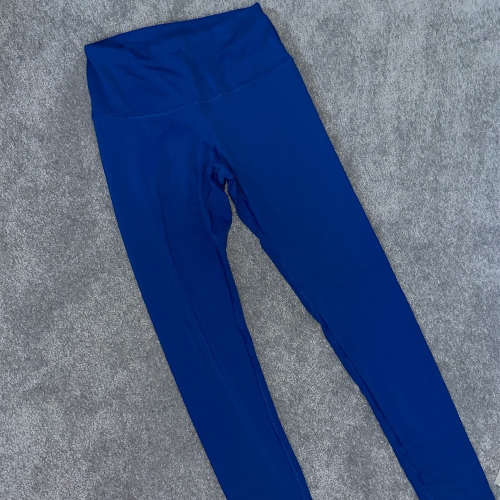 Women workout leggings. Cobalt blue. Size small. High waisted.